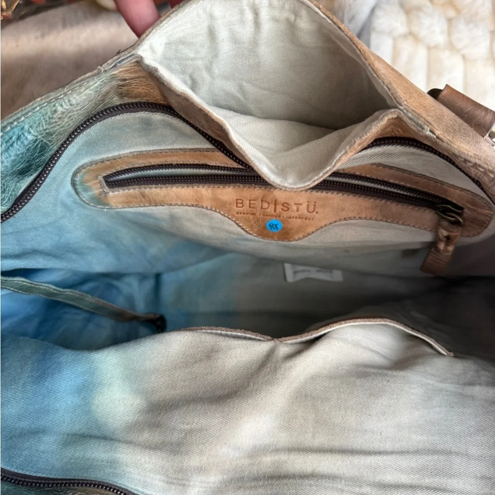 NWT BED|STU Celindra Oceana Leather Tote and Crossbody Wallet Tie Dyed - Picture 6 of 11